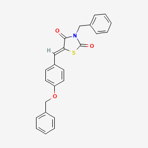 molecular formula C24H19NO3S B3952125 3-benzyl-5-[4-(benzyloxy)benzylidene]-1,3-thiazolidine-2,4-dione 