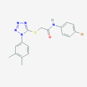 molecular formula C17H16BrN5OS B395213 N-(4-bromophenyl)-2-[1-(3,4-dimethylphenyl)tetrazol-5-yl]sulfanylacetamide CAS No. 431890-67-4