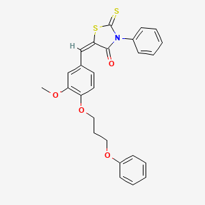 5-[3-methoxy-4-(3-phenoxypropoxy)benzylidene]-3-phenyl-2-thioxo-1,3-thiazolidin-4-one