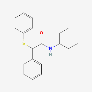 molecular formula C19H23NOS B3952138 N-(1-ethylpropyl)-2-phenyl-2-(phenylthio)acetamide 