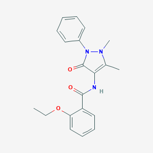 molecular formula C20H21N3O3 B395218 N-(1,5-dimethyl-3-oxo-2-phenyl-2,3-dihydro-1H-pyrazol-4-yl)-2-ethoxybenzamide 