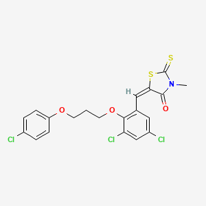 5-{3,5-dichloro-2-[3-(4-chlorophenoxy)propoxy]benzylidene}-3-methyl-2-thioxo-1,3-thiazolidin-4-one