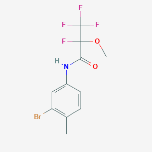 molecular formula C11H10BrF4NO2 B395221 N-(3-bromo-4-methylphenyl)-2,3,3,3-tetrafluoro-2-methoxypropanamide 