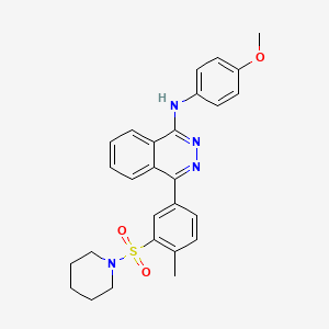 molecular formula C27H28N4O3S B3952250 N-(4-methoxyphenyl)-4-[4-methyl-3-(1-piperidinylsulfonyl)phenyl]-1-phthalazinamine 