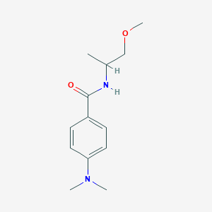 molecular formula C13H20N2O2 B3952287 4-(dimethylamino)-N-(2-methoxy-1-methylethyl)benzamide 