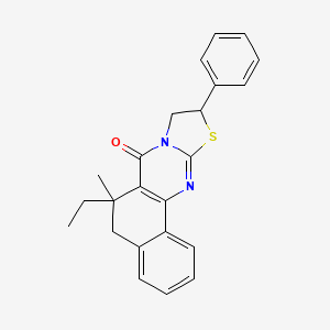 6-ethyl-6-methyl-10-phenyl-5,6,9,10-tetrahydro-7H-benzo[h][1,3]thiazolo[2,3-b]quinazolin-7-one