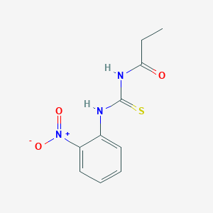 molecular formula C10H11N3O3S B3952302 N-{[(2-nitrophenyl)amino]carbonothioyl}propanamide 