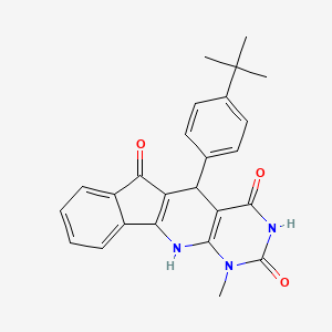 molecular formula C25H23N3O3 B3952311 2-(4-tert-butylphenyl)-7-methyl-5,7,9-triazatetracyclo[8.7.0.03,8.011,16]heptadeca-1(10),3(8),11,13,15-pentaene-4,6,17-trione 