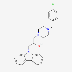 molecular formula C26H28ClN3O B3952355 1-(9H-carbazol-9-yl)-3-[4-(4-chlorobenzyl)-1-piperazinyl]-2-propanol 