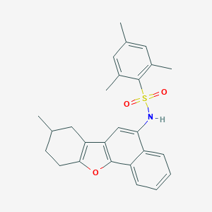 molecular formula C26H27NO3S B395237 2,4,6-trimethyl-N-(8-methyl-7,8,9,10-tetrahydronaphtho[1,2-b][1]benzofuran-5-yl)benzenesulfonamide 