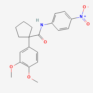 molecular formula C20H22N2O5 B3952391 1-(3,4-dimethoxyphenyl)-N-(4-nitrophenyl)cyclopentanecarboxamide 