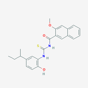 N-{[(5-sec-butyl-2-hydroxyphenyl)amino]carbonothioyl}-3-methoxy-2-naphthamide