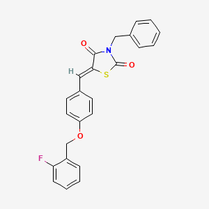 3-benzyl-5-{4-[(2-fluorobenzyl)oxy]benzylidene}-1,3-thiazolidine-2,4-dione