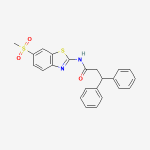 N-(6-methanesulfonyl-1,3-benzothiazol-2-yl)-3,3-diphenylpropanamide