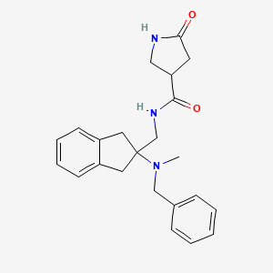 N-[[2-[benzyl(methyl)amino]-1,3-dihydroinden-2-yl]methyl]-5-oxopyrrolidine-3-carboxamide