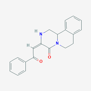 molecular formula C20H18N2O2 B395244 3-[(E)-2-oxo-2-phenylethylidene]-1,2,3,6,7,11b-hexahydro-4H-pyrazino[2,1-a]isoquinolin-4-one 
