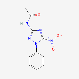 molecular formula C10H9N5O3 B3952441 N-(5-nitro-1-phenyl-1H-1,2,4-triazol-3-yl)acetamide 