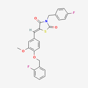 3-(4-fluorobenzyl)-5-{4-[(2-fluorobenzyl)oxy]-3-methoxybenzylidene}-1,3-thiazolidine-2,4-dione