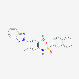 molecular formula C23H18N4O3S B395245 N-[4-(2H-benzotriazol-2-yl)-2-hydroxy-5-methylphenyl]naphthalene-2-sulfonamide 