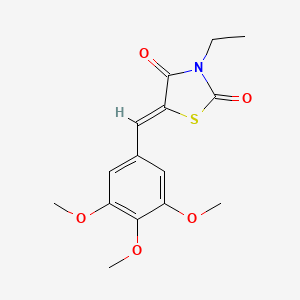 molecular formula C15H17NO5S B3952454 3-ethyl-5-(3,4,5-trimethoxybenzylidene)-1,3-thiazolidine-2,4-dione 