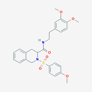 molecular formula C27H30N2O6S B3952476 N-[2-(3,4-dimethoxyphenyl)ethyl]-2-[(4-methoxyphenyl)sulfonyl]-1,2,3,4-tetrahydro-3-isoquinolinecarboxamide 