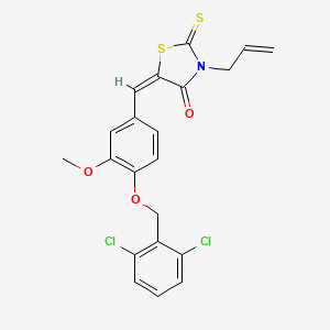 molecular formula C21H17Cl2NO3S2 B3952480 3-allyl-5-{4-[(2,6-dichlorobenzyl)oxy]-3-methoxybenzylidene}-2-thioxo-1,3-thiazolidin-4-one 