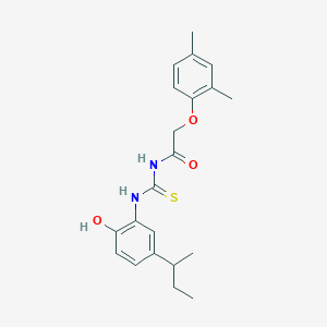 molecular formula C21H26N2O3S B3952496 N-{[(5-sec-butyl-2-hydroxyphenyl)amino]carbonothioyl}-2-(2,4-dimethylphenoxy)acetamide 