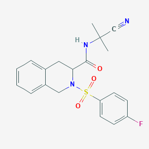 N-(1-cyano-1-methylethyl)-2-[(4-fluorophenyl)sulfonyl]-1,2,3,4-tetrahydro-3-isoquinolinecarboxamide