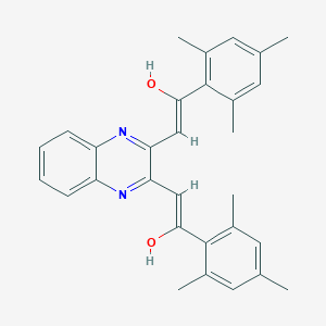 molecular formula C30H30N2O2 B395254 1-Mesityl-2-[3-(2-mesityl-2-oxoethylidene)-1,4-dihydro-2-quinoxalinylidene]ethanone 