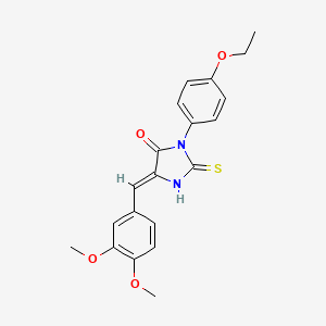 molecular formula C20H20N2O4S B3952566 5-(3,4-dimethoxybenzylidene)-3-(4-ethoxyphenyl)-2-thioxo-4-imidazolidinone 