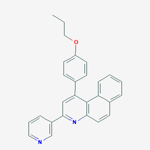molecular formula C27H22N2O B395257 1-(4-Propoxyphenyl)-3-(3-pyridyl)benzo[f]quinoline 