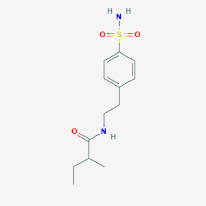 molecular formula C13H20N2O3S B3952576 N-{2-[4-(aminosulfonyl)phenyl]ethyl}-2-methylbutanamide 