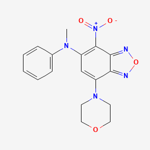 molecular formula C17H17N5O4 B3952582 N-methyl-7-(4-morpholinyl)-4-nitro-N-phenyl-2,1,3-benzoxadiazol-5-amine 