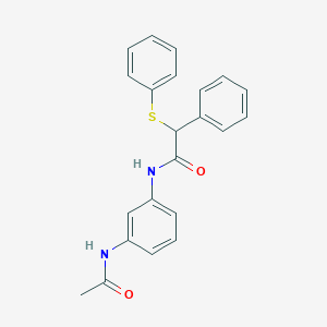 molecular formula C22H20N2O2S B3952590 N-[3-(acetylamino)phenyl]-2-phenyl-2-(phenylthio)acetamide 