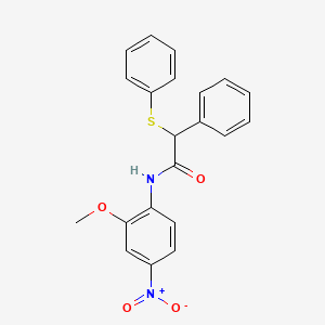 molecular formula C21H18N2O4S B3952591 N-(2-methoxy-4-nitrophenyl)-2-phenyl-2-(phenylthio)acetamide 