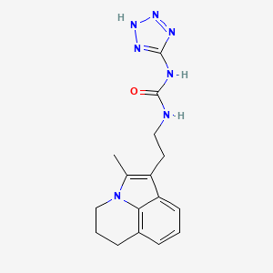 molecular formula C16H19N7O B3952601 N-[2-(2-methyl-5,6-dihydro-4H-pyrrolo[3,2,1-ij]quinolin-1-yl)ethyl]-N'-1H-tetrazol-5-ylurea 