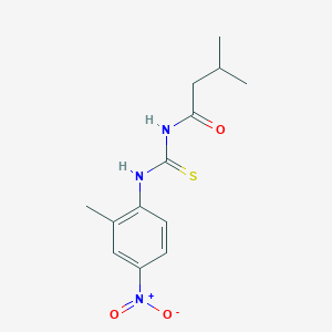 molecular formula C13H17N3O3S B3952608 3-methyl-N-{[(2-methyl-4-nitrophenyl)amino]carbonothioyl}butanamide 