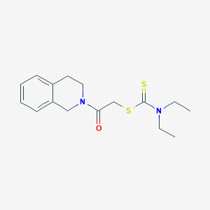 2-(3,4-dihydro-2(1H)-isoquinolinyl)-2-oxoethyl diethyldithiocarbamate