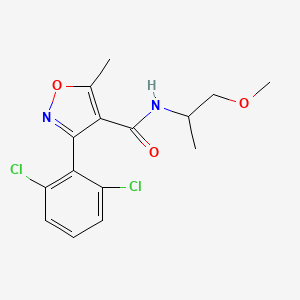 molecular formula C15H16Cl2N2O3 B3952626 3-(2,6-dichlorophenyl)-N-(2-methoxy-1-methylethyl)-5-methyl-4-isoxazolecarboxamide 