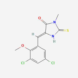 molecular formula C12H10Cl2N2O2S B3952664 5-(3,5-dichloro-2-methoxybenzylidene)-3-methyl-2-thioxo-4-imidazolidinone 