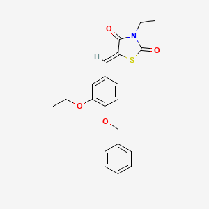 5-{3-ethoxy-4-[(4-methylbenzyl)oxy]benzylidene}-3-ethyl-1,3-thiazolidine-2,4-dione