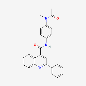 molecular formula C25H21N3O2 B3952675 N-{4-[acetyl(methyl)amino]phenyl}-2-phenyl-4-quinolinecarboxamide 