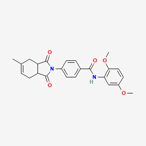 N-(2,5-dimethoxyphenyl)-4-(5-methyl-1,3-dioxo-1,3,3a,4,7,7a-hexahydro-2H-isoindol-2-yl)benzamide