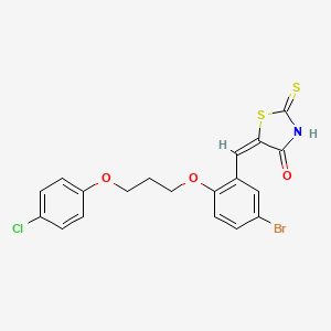 5-{5-bromo-2-[3-(4-chlorophenoxy)propoxy]benzylidene}-2-thioxo-1,3-thiazolidin-4-one