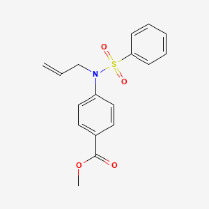 molecular formula C17H17NO4S B3952728 methyl 4-[allyl(phenylsulfonyl)amino]benzoate 