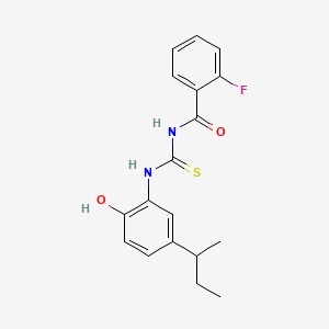 N-{[(5-sec-butyl-2-hydroxyphenyl)amino]carbonothioyl}-2-fluorobenzamide