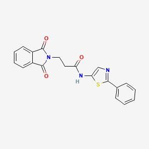 3-(1,3-dioxo-1,3-dihydro-2H-isoindol-2-yl)-N-(2-phenyl-1,3-thiazol-5-yl)propanamide