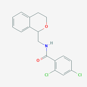 molecular formula C17H15Cl2NO2 B3952750 2,4-dichloro-N-(3,4-dihydro-1H-isochromen-1-ylmethyl)benzamide 