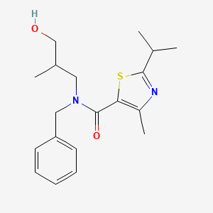 molecular formula C19H26N2O2S B3952758 N-benzyl-N-(3-hydroxy-2-methylpropyl)-2-isopropyl-4-methyl-1,3-thiazole-5-carboxamide 