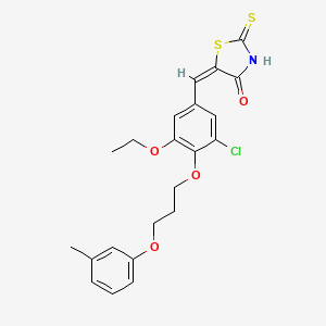 5-{3-chloro-5-ethoxy-4-[3-(3-methylphenoxy)propoxy]benzylidene}-2-thioxo-1,3-thiazolidin-4-one